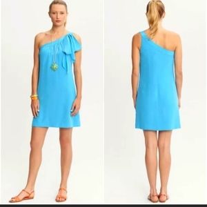 Banana Republic x Trina Turk Collection Silk One Shoulder Sheath Dress S…